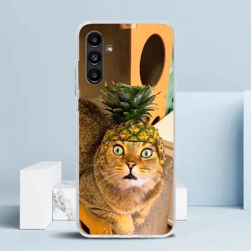 Pet Cat Funny Memes Cover for Samsung Galaxy A17 A37 A57 A16 A26 A36 A56 A15 A14 A55 Phone Case A13 A53 A25 A35 A24 A34 A23 A33