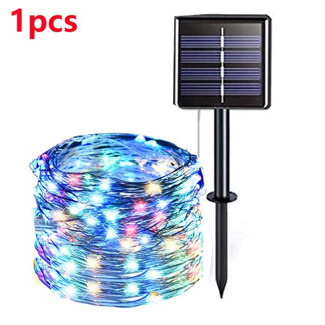 42M400Leds Solar LED Licht Außen Lichterkette Garten Solar Lichterkette Wasserdicht Weihnachts Gartendekoration Außen