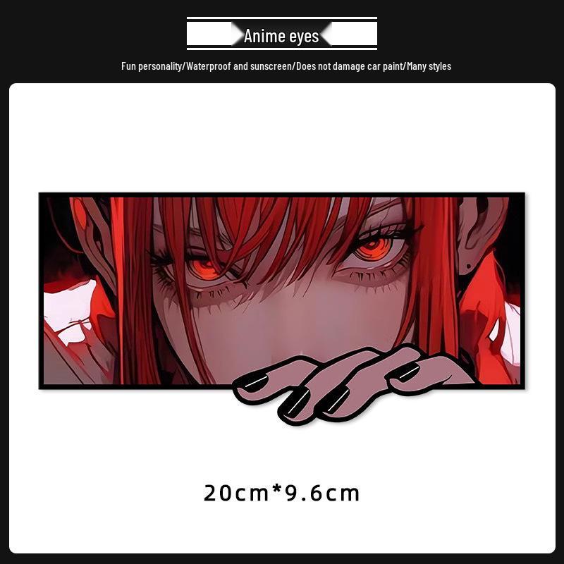 Anime Augen Rücklicht Aufkleber: Einzigartige Rennrad- & Autodekoration