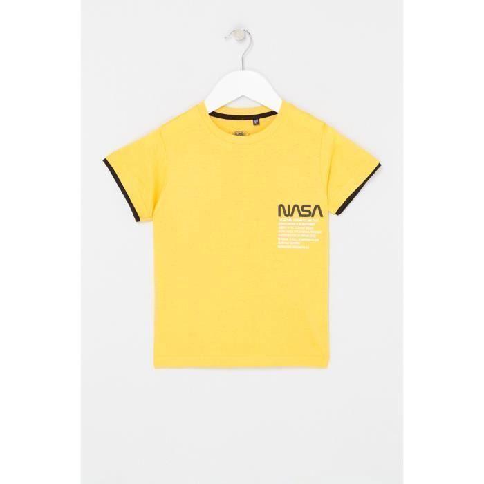 T-shirt - Nasa - GNS3019 S1-6A - Jaune - Coton - Manches courtes