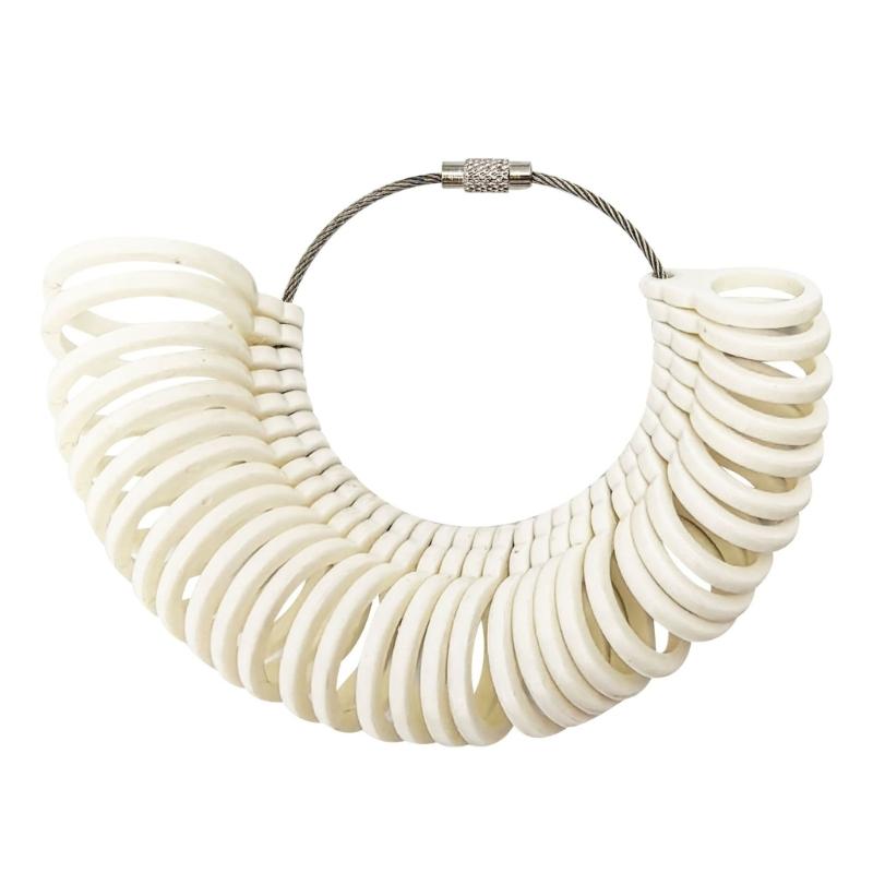 Practical Retro Ring Size Measurement Tool 5 Colors Available Plastic Texture Finger Sizer Portable Jewelry Accessory