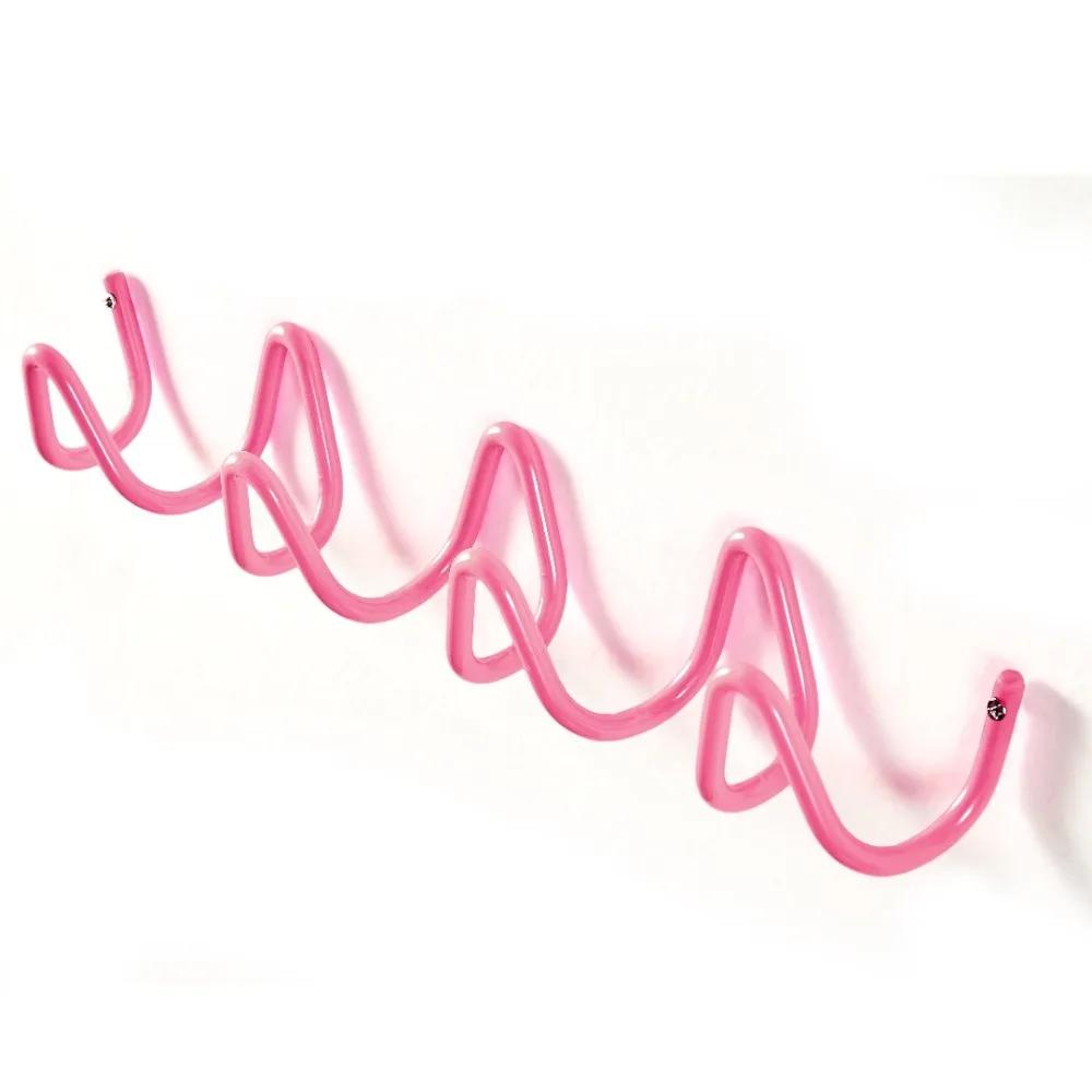 Kovový nástěnný háček ve vlnitém tvaru Minimalistický nástěnný držák na drobnosti Odolný proti vlhkosti a vodě Věšák na oblečení za dveře