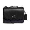 Madison 16 Rivet Flap Chain Calfskin Leather Small Square Bag Crossbody Shoulder Bag Women's Black Presbyopia