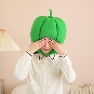 Plush Hat Holiday Decorations Party Supplies Soft Green Cozy Warm Cute Headwear Halloween Cap for
