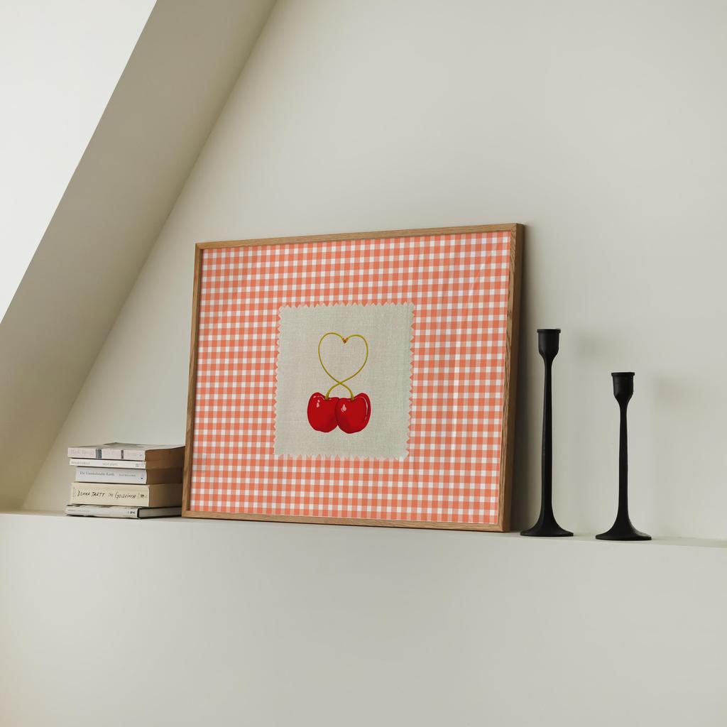 Lovely Trendy Red Heart Canvas Art Paintings Aesthetic This Is My Happy Place Wall Posters Prints for Living Room Home Decor