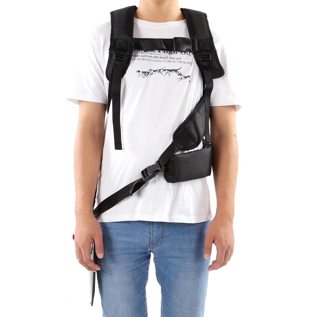 Universal Trimmer Double Shoulder Strap Mower Polyester M Shaped Belt for Brush Cutter Garden