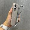 Apple 16 Magnetische Vloeibare Siliconen Telefoonhoes met Lanyard voor iPhone 15 Pro Max - Huidachtige Volledige Bedekking
