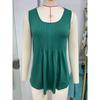 Business Cozy New Crew Vent Loose Solid Color Women's Stripe Summer Vest T-shirt Spring America Europe