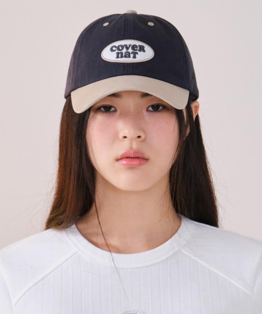 COVERNAT WOMAN Clover Heart Cooper Logo Wappen Ball Cap Navy