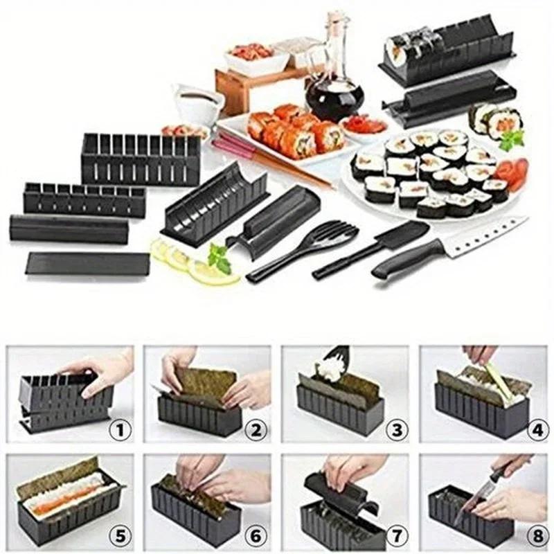 Sushi Mold DIY Sushi Ware Kjøkken Gadget Ris og grønnsaksrull Tang Sushirullverktøy