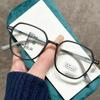 Men and Women Fashion Multifocal Reading Glasses Unisex Trendy Square Eyeglasses Frames High Definition Progressive Presbyopia