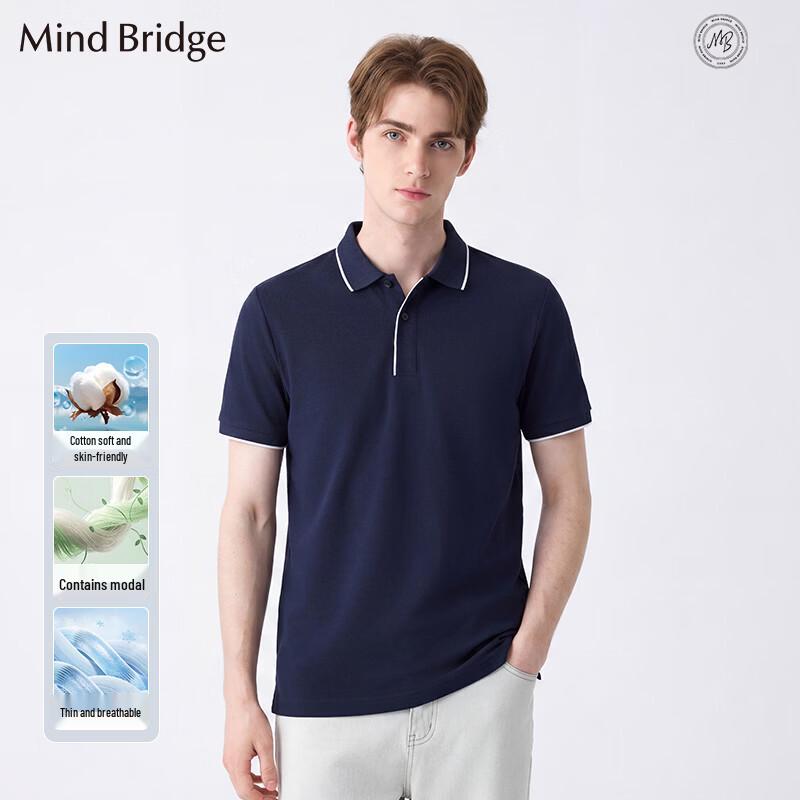 Mind Bridge Men s Color-Block Polo Shirt 3XL