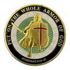 Armor of God Coin 1.57" Diameter Metal Souvenir Coin Put On The Whole Armor of God Double-Sided Armored Soldier Challenge Coin