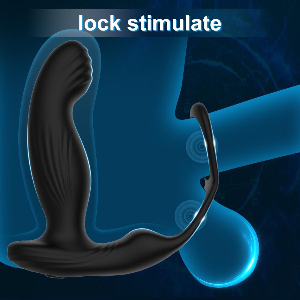 Prostata-Massagegerät & Doppelring-Analplug-Vibrator mit Heizung für Männer