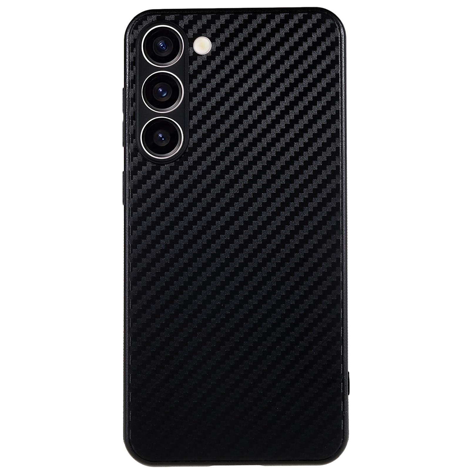 

For Samsung Galaxy S23 Anti-slip Carbon Fiber Back Case Soft TPU Protective Phone Cover A