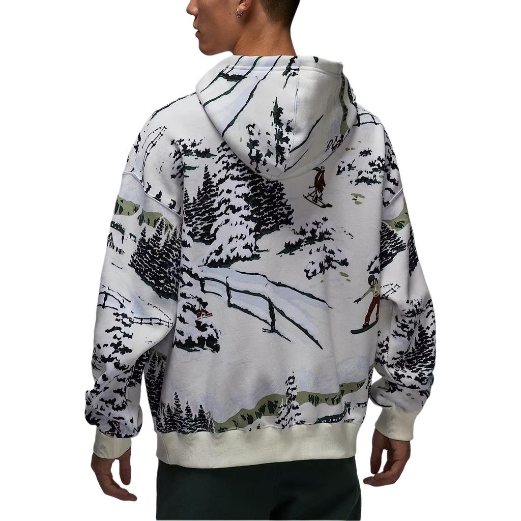 Jordan Brooklyn Fleece Lined Pullover All Over Print Hooded Sports Long Sleeved Sweatshirt Men's HV1051-133