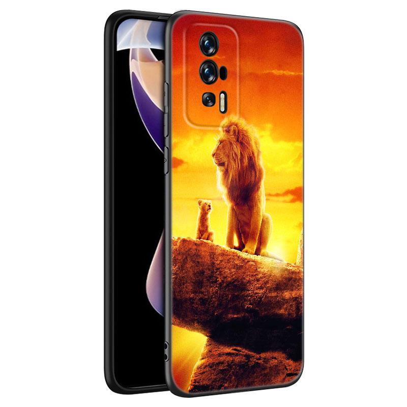 Animal Lion Black Silicone Phone Case For Xiaomi Redmi 7A 8A 9A 10A 11A 9C 10C 12C 13C 11 Prime A1 A2 Plus 12 4G Note 9T 12R