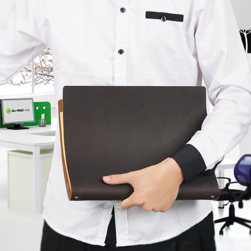 Vintage Skórzany Notes A5 z Pierścieniami na Kartki, Zamykany na Pasek