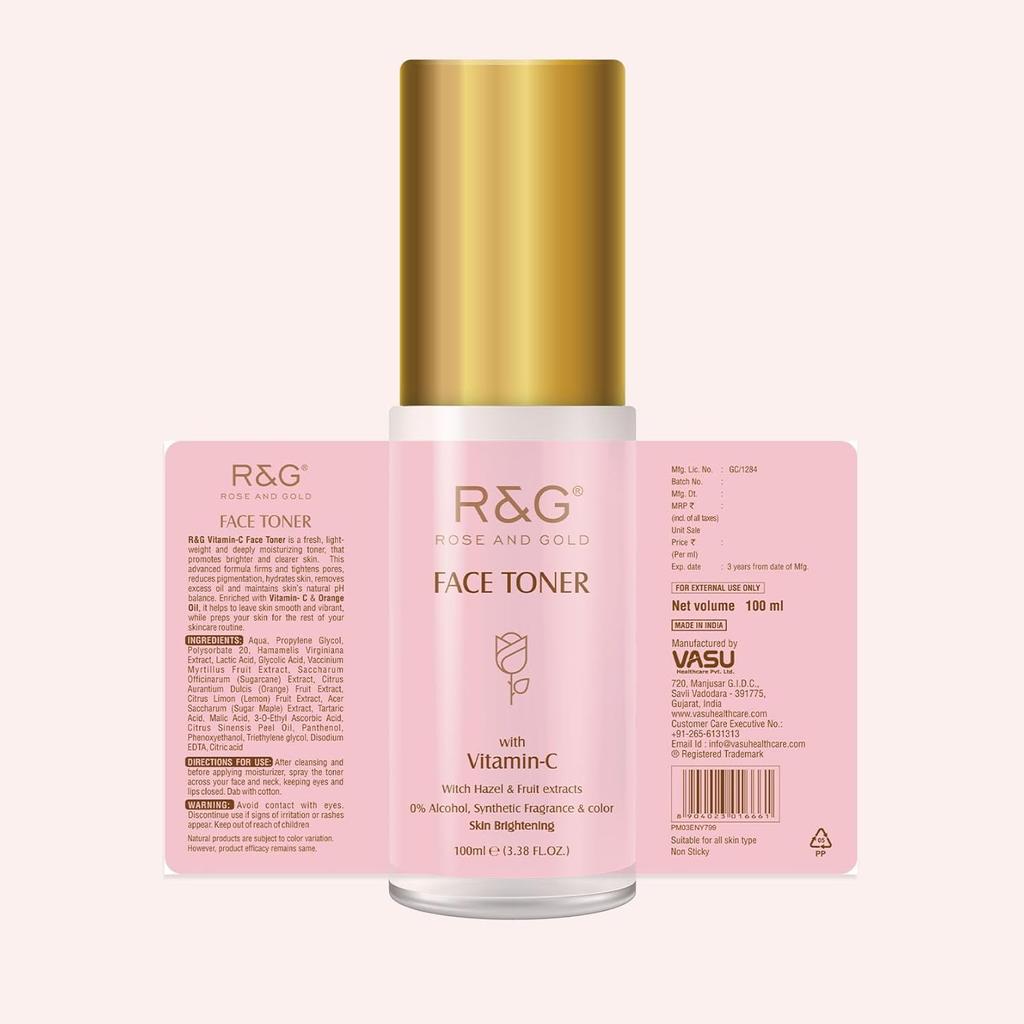 R&G Vitamin C Face Toner 100 ml Pack of 1 | Brightening, Pore-Firming & Refreshing Skin for Unisex Use