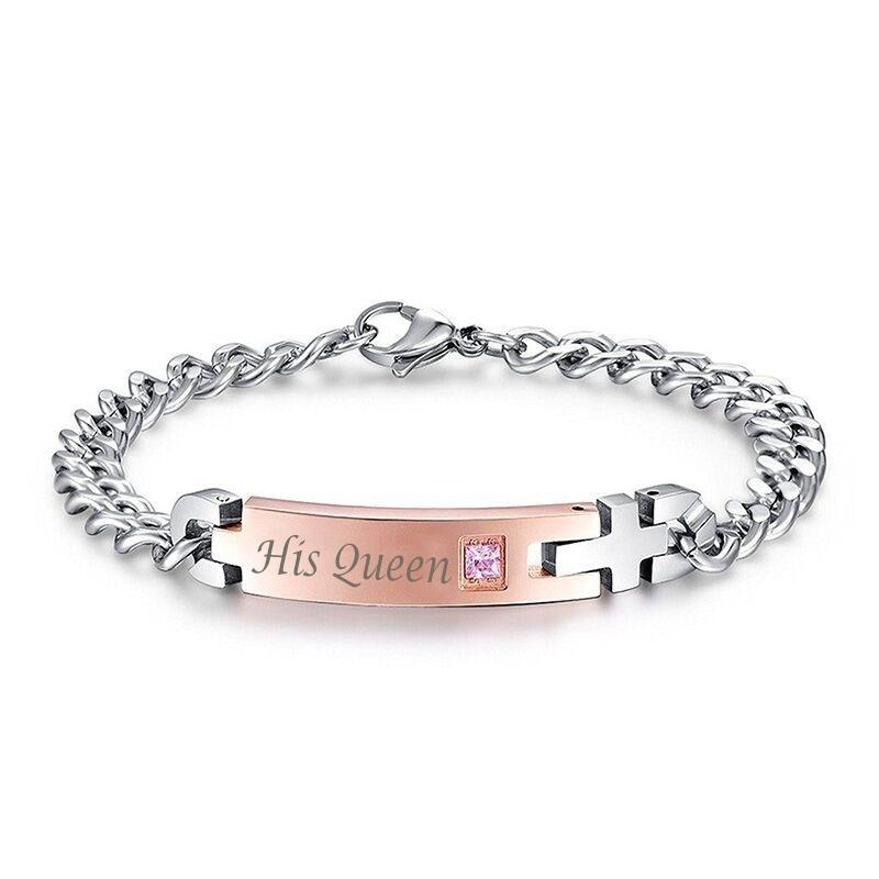 Stainless Steel Couple Bracelets His and Hers Matching Bracelets Unique