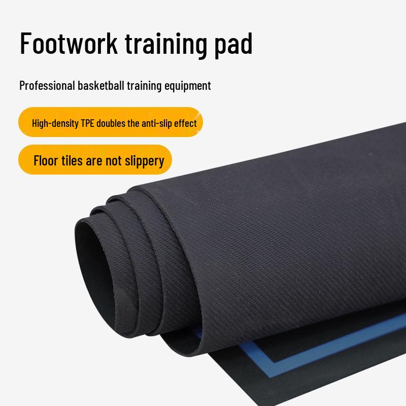 Covor de antrenament pentru baschet antiderapant, extra mare, gros, cu reducere a zgomotului – Rebound excelent și covor de cauciuc flexibil pentru joc de picioare
