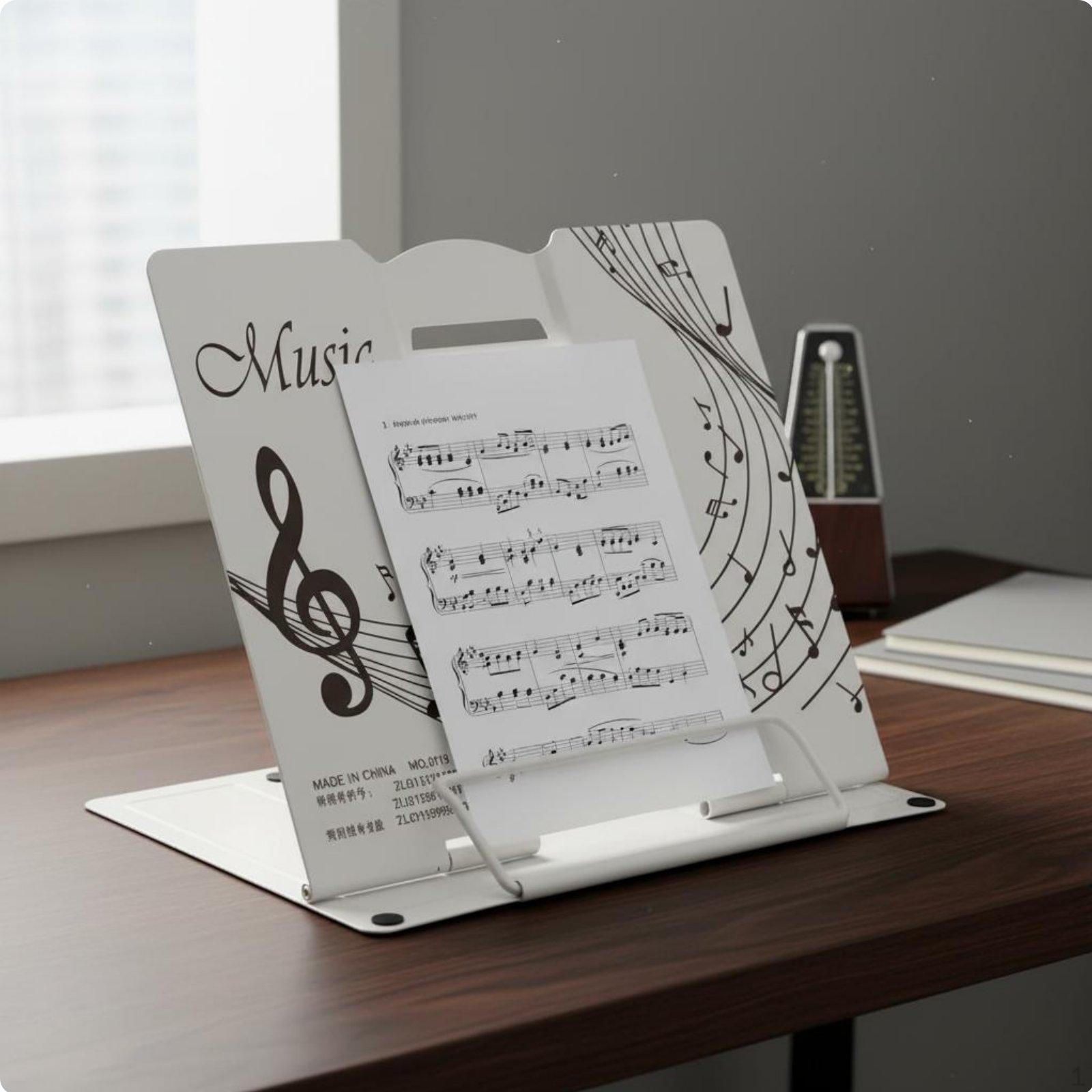 Desktop Music Stand Foldable Folding Lightweight Adjustable Bookrest for Artists,