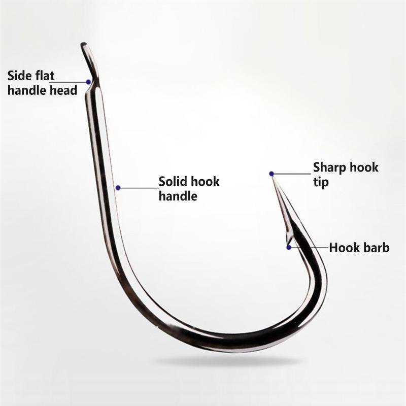 11 szt. Zestaw haczyków wędkarskich Premium Haczyki wędkarskie ze stali wysokowęglowej z ostrą końcówką z zadziorami