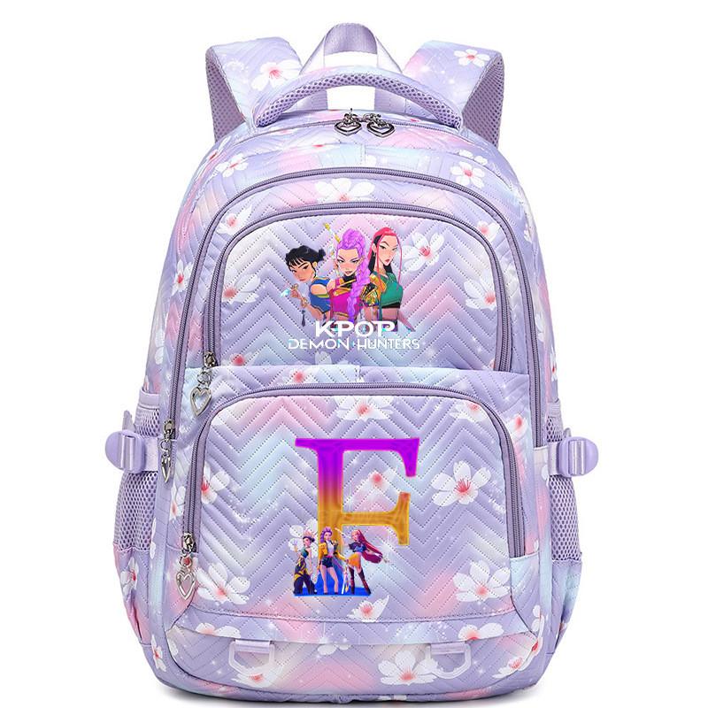 Kinder Mädchen Kpop Rumi Zoey Mira Buchstaben Aufdruck Student Schultasche Wasserdichter Rucksack