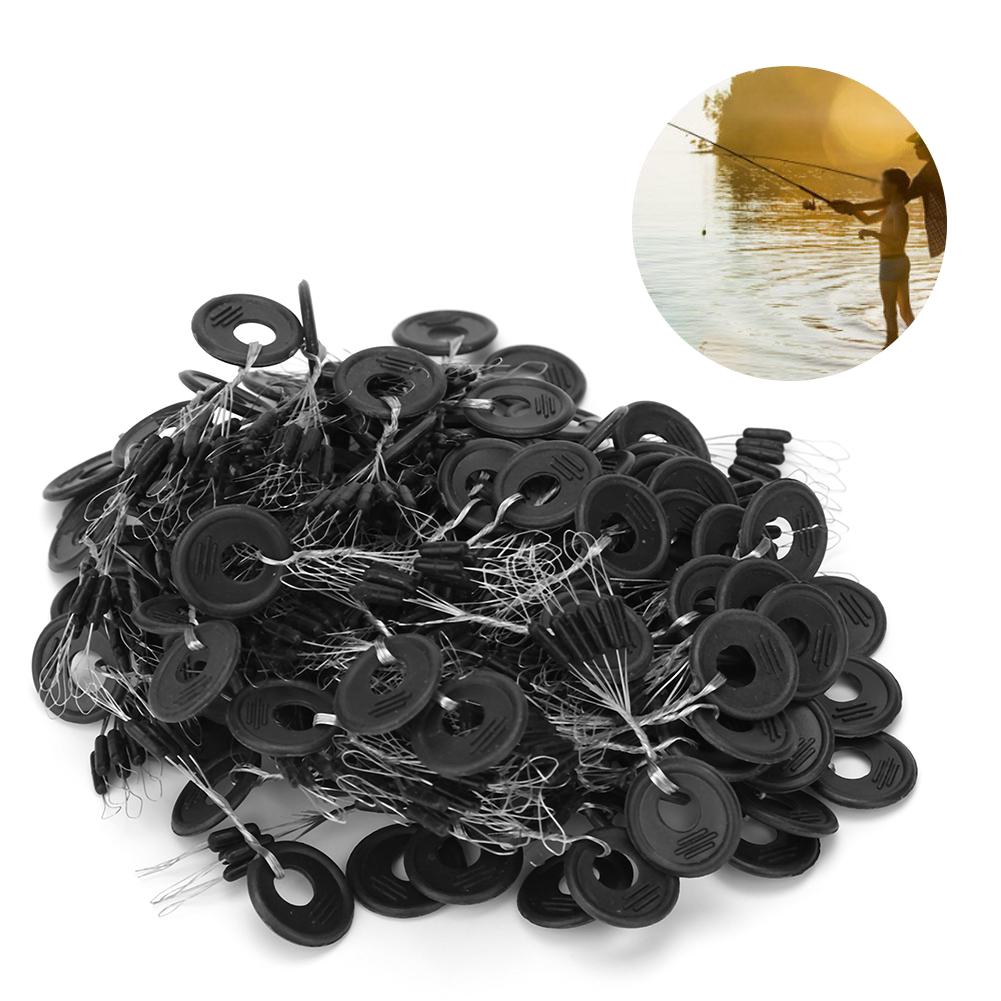 100PcsLot Rubber Fishing Bobber Stopper Float Sinker Cylinder Oval Buoy Float Stop (Cylinder)