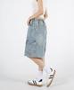UMM Women'S Elastic Waist Bermuda Cargo Cool Denim Shorts 2 Colors