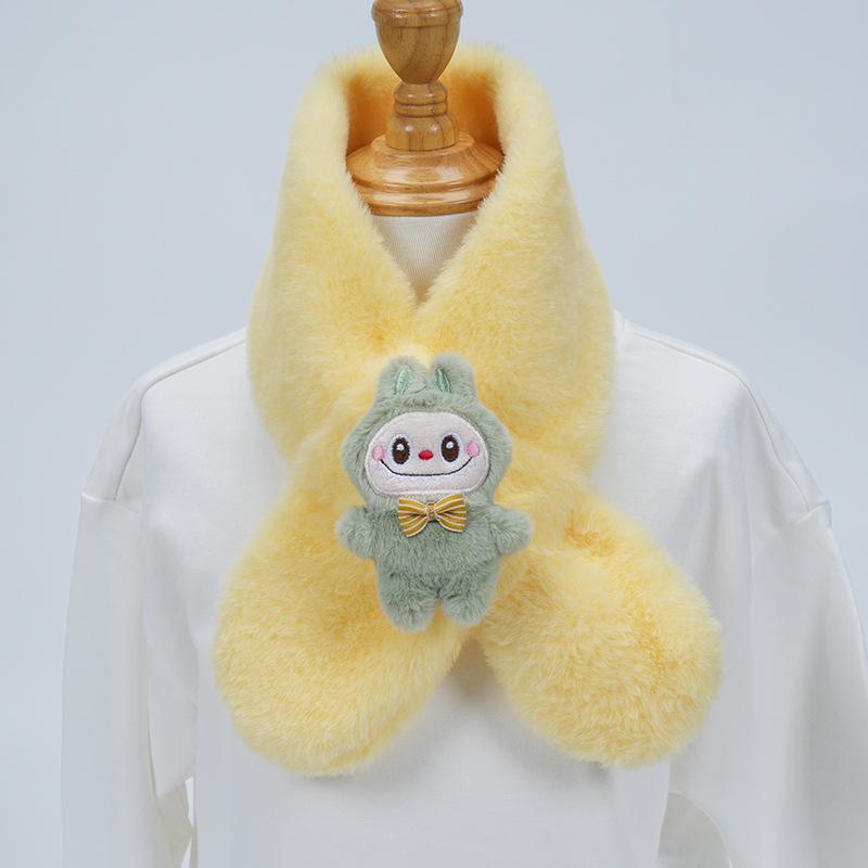 Plüsch-Winter-Schal im koreanischen Stil, Süßer und warmer Nackenschutz für Mädchen und Schülerinnen