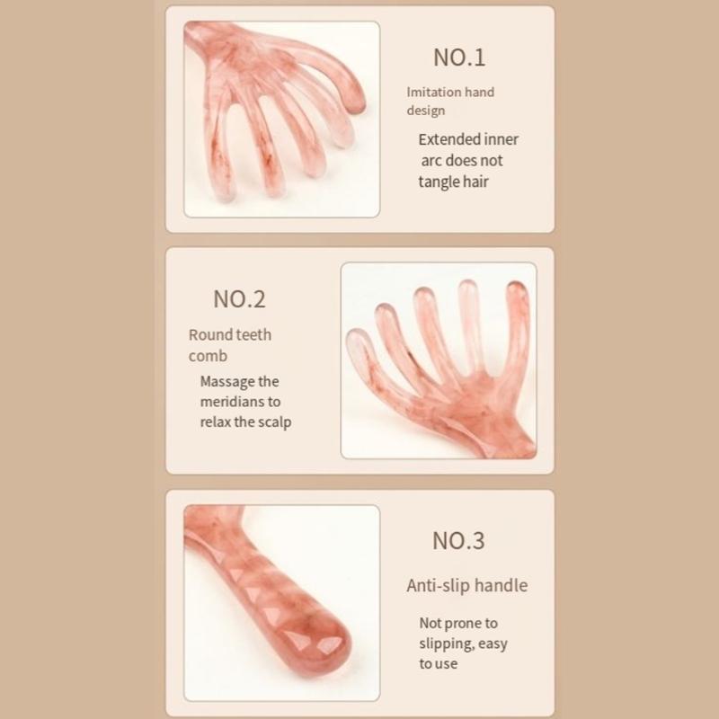 Finger Like Scalp Massage For Relaxation And Tension Relief Gentle Resin Manual Hair Head Massage Comb