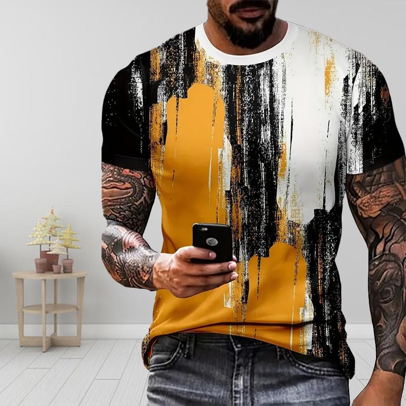 

Новая летняя мужская модная футболка с принтом тигра, мужская футболка, топ 8XL оранжевый