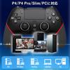 Sungale PS4 Controller 2025 Upgraded with Back Bluetooth Macro 1000mAh Compatible with Headphone Hole PC 16 Hours of Continuous Japanese Instruction