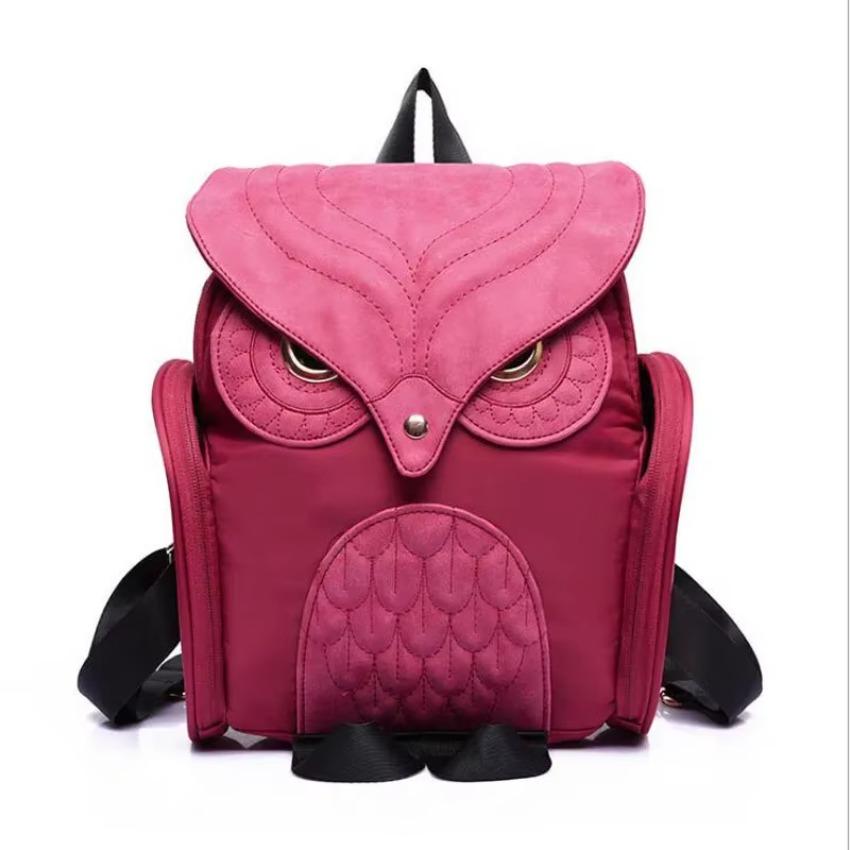 1 Pcs Owl Shape Embossed Shoulder Backpack Bags Satchel Travel Bag Fashion Womens' PU Casual