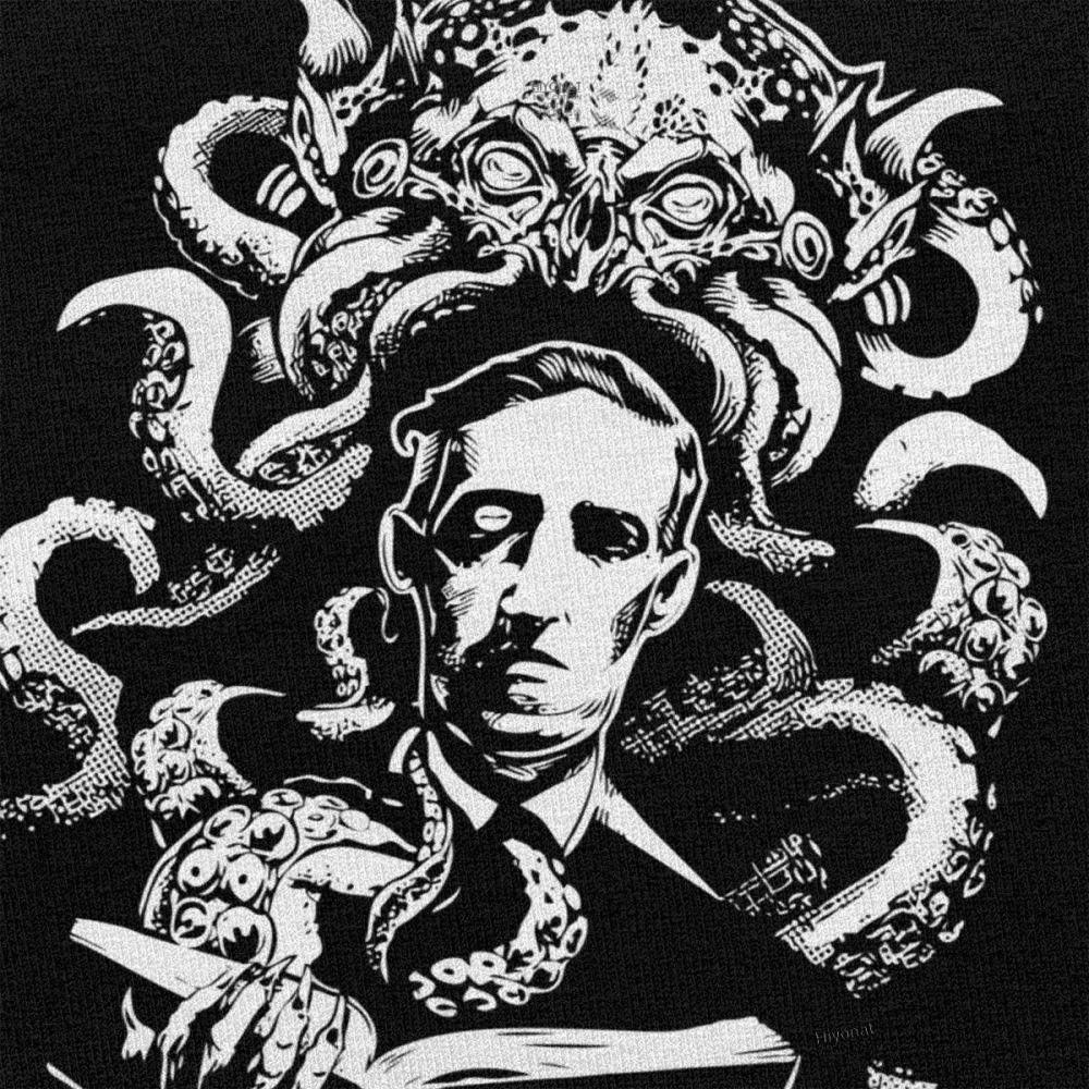 Cool Call Of Cthulhu Tshirt Men Pure Cotton Handsome T-shirt O-neck Short Sleeved Horror Fiction Lovecraft Tee Shirt Clothing