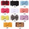 New bow nylon headband, cute soft elastic twill bubble baby hair accessories, baby headband