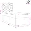Box Spring Bed with Mattress and Headboard Blue 80 X 200 Cm Velvet
