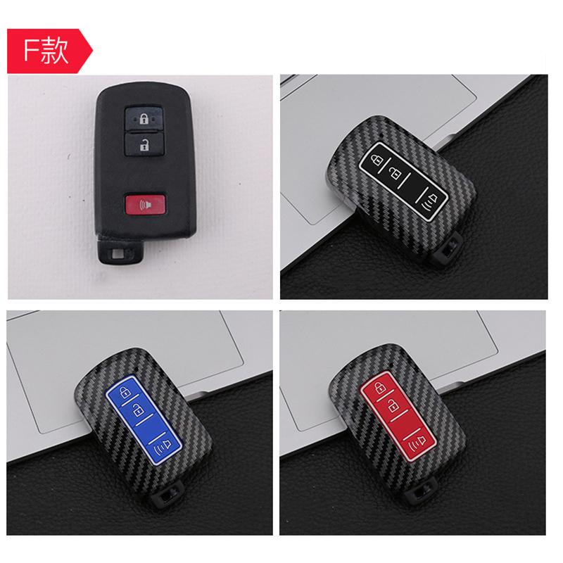 Abs Carbon 2 3 4 Button Car Key Case For Toyota Prius 30 Alpha Aqua Land Cruiser Auris 2012 - 2014 For Lexus Lc 200