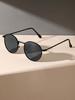 1PC Unisex Metal Round Frame Vintage Y2K Sunglasses For Outdoor Daily Vacation Driving Fashion Accessories