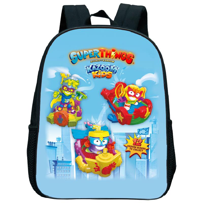 Superzings Kazoom Kids Backpack Children Kindergarten Schoolbag Super Zings 3-5 Years Old Boys Girls Cute Nursery Kids Bag