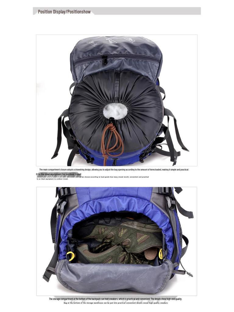 New Large Capacity Water-Repellent Outdoor Hiking & Mountaineering Backpack