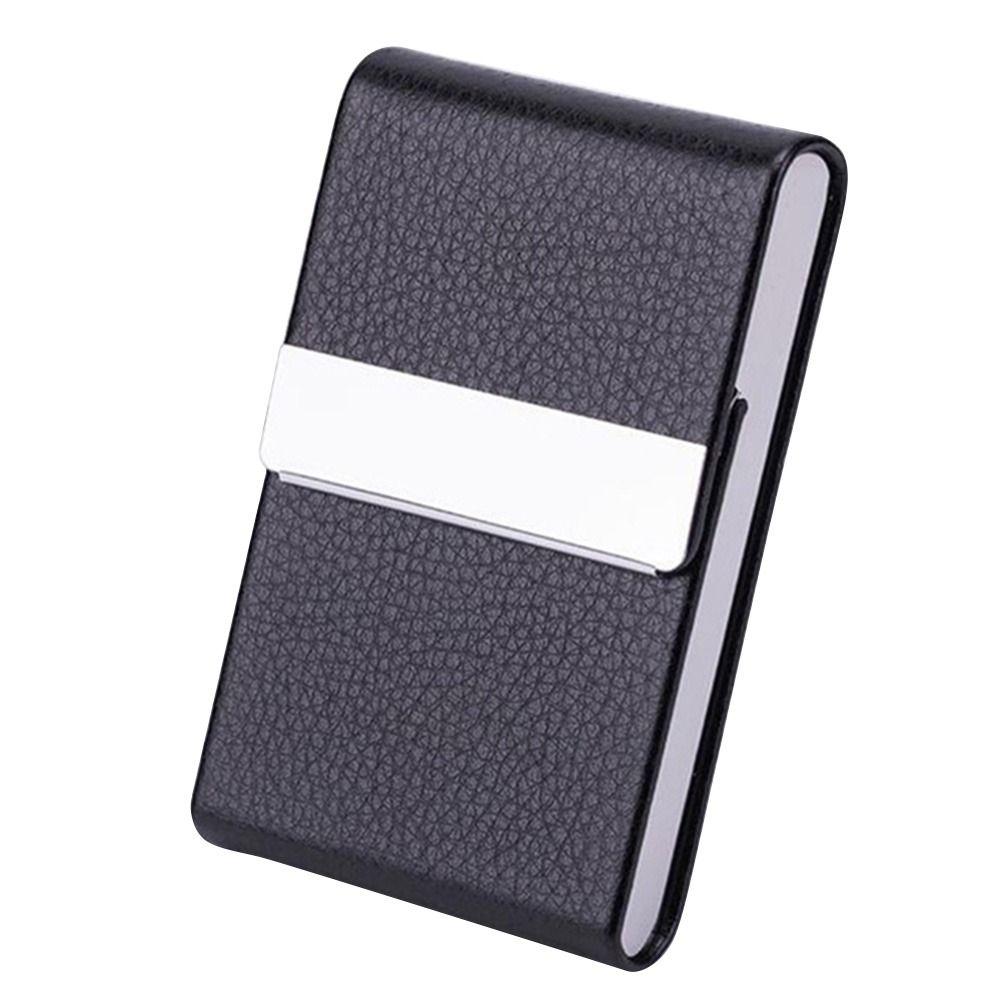 Fashion  Business Card Holder with Magnetic Buckle Slim Pocket Name Card Holder Stainless Steel Credit Card ID Case