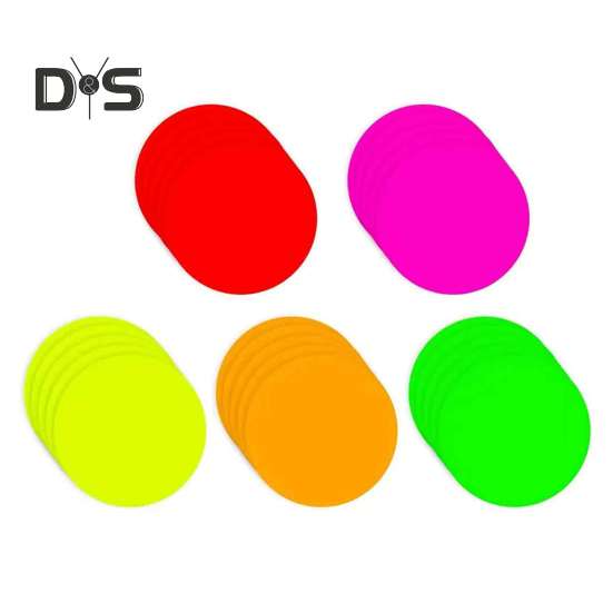 

25 шт. неоновых картонных двухсторонних флуоресцентных цветных неоновых картонных наклеек, светящихся в темноте, для украшения танцпола в стиле 90-х 25 pcs