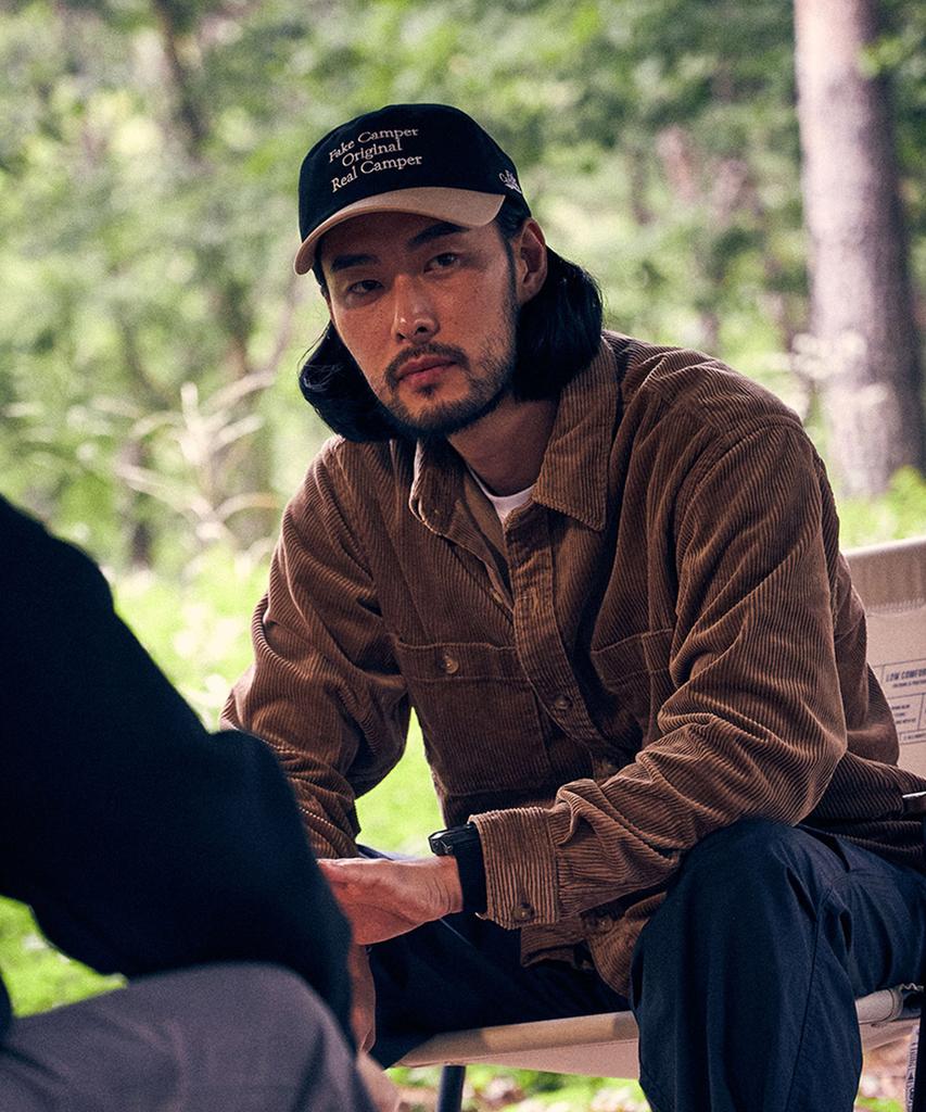 FAKE CAMPER Original Two-Tone Camp Ball Cap [Black]