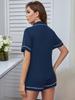 European and American Summer Pajama Set: Women's Cardigan, Short Sleeve Shirt, and Shorts