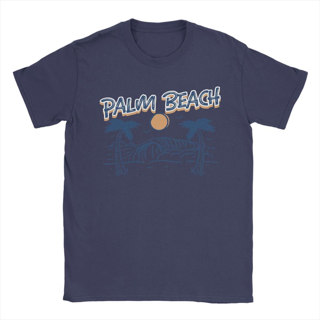 Humor Palm Beach TShirt Unisex Crew Neck Cotton T Shirt Short Sleeve Tees Birthday Present Clothes