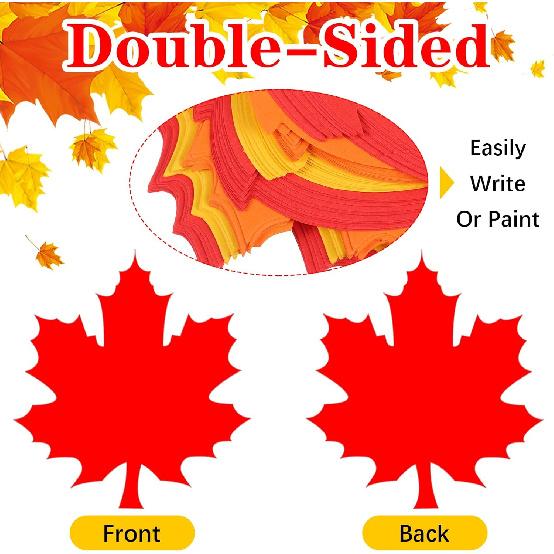 90 Pieces Fall Leaves Cutouts Thanksgiving Bulletin Board Decorations Paper Cut Outs Assorted Colors Fall Leaves Die Cuts for Classrom Autumn