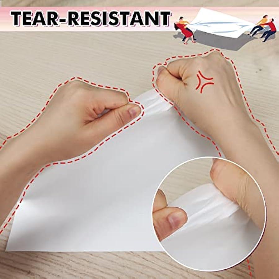 Printable Waterproof Paper for Inkjet Printer 8.5x11 In 30 Sheets Matte White Vinyl Printer Paper NonTearable Durable Quick Dry