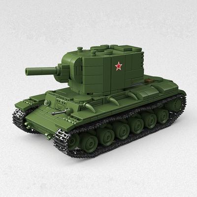 Β' Παγκόσμιος Πόλεμος WW2 Στρατός Στρατιωτικοί Στρατιώτες KV-2 Βαρύ Τανκ Μοντέλο Δομικά Τουβλάκια Παιχνίδια Για Παιδιά